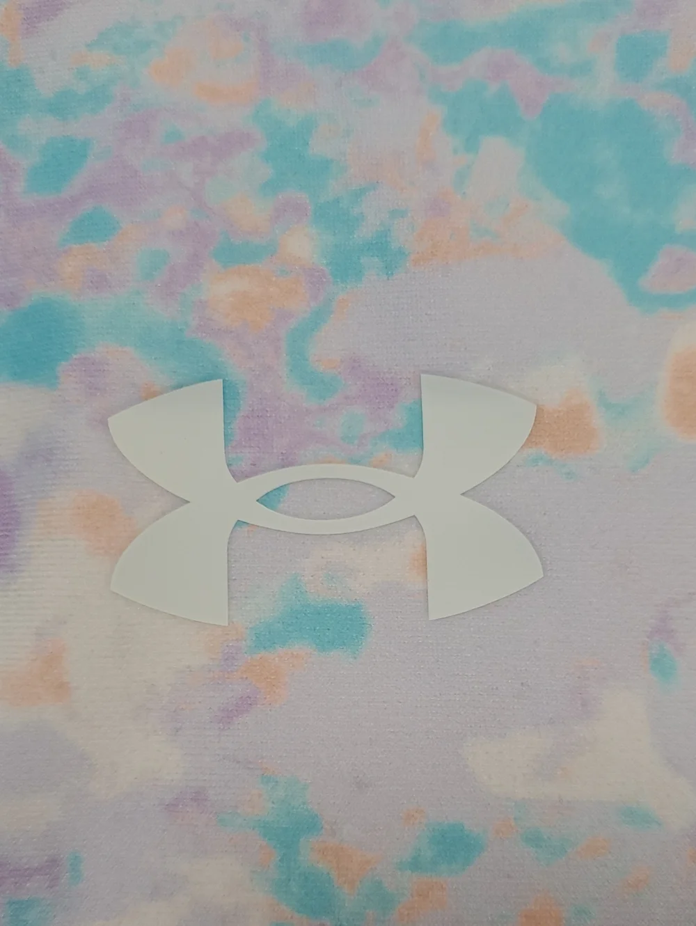 NWT Girls Under Amour Set, Multi Watercolored Leggings & Bike Shorts. Youth Lg